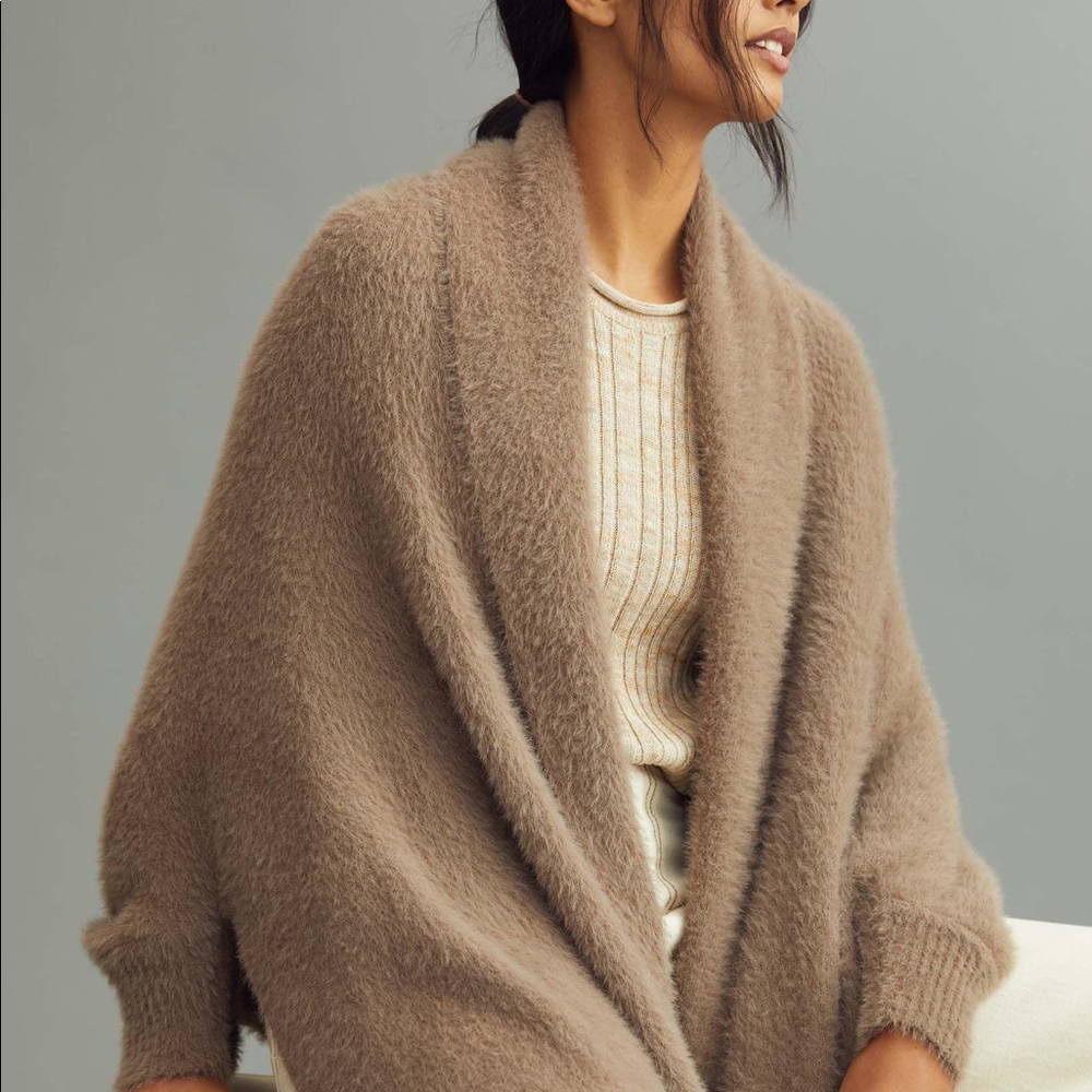 Anthropologie Tan Cardigan Sweater